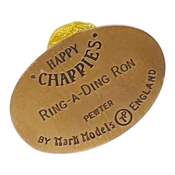 Pewter Clown Happy Chappies Hand Painted Mark Models Ring A Ding Ron England 3in - Picture 5 of 6